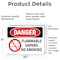 Signmission Flammable Vapors No Smoking Danger Sign, Vinyl Decal, 10in W x 7in L, 2PK OS-2PACK-DS-D-710-L-1258 - alternate 5